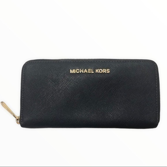 Michael kors blue saffiano leather clutch wallet - Picture 1 of 11